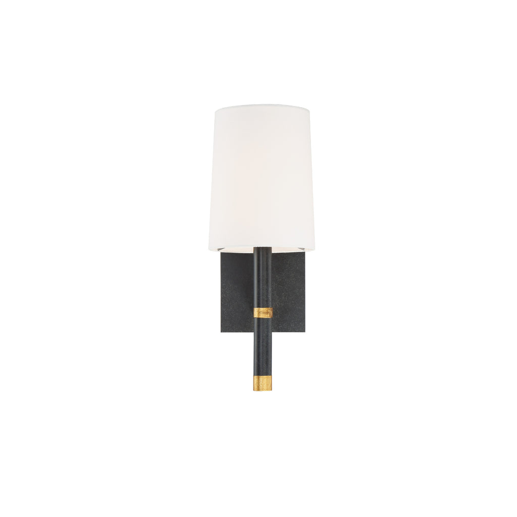 Crystorama Weston 5.5'' Sconce in Black + Antique Gold - Additional View