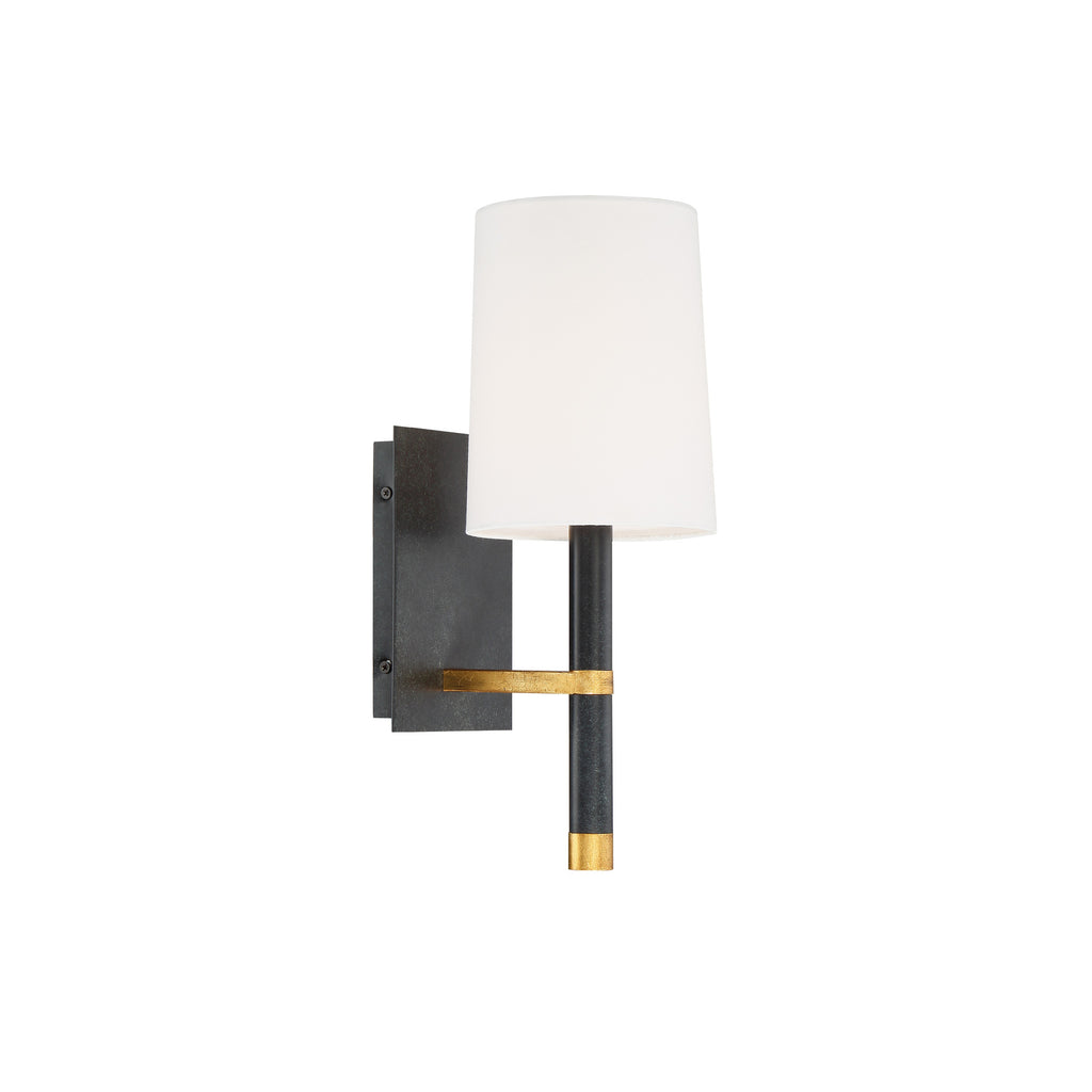 Crystorama Weston 5.5'' Sconce in Black + Antique Gold - Additional View