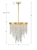 WIN-215-GA-CL-MWP Winfield 5 Light Chandelier | Dimensions Image