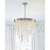Crystorama Winfield 20'' Chandelier in Antique Silver - Lifestyle View