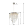 WIN-215-SA-CL-MWP Winfield 5 Light Chandelier | Dimensions Image