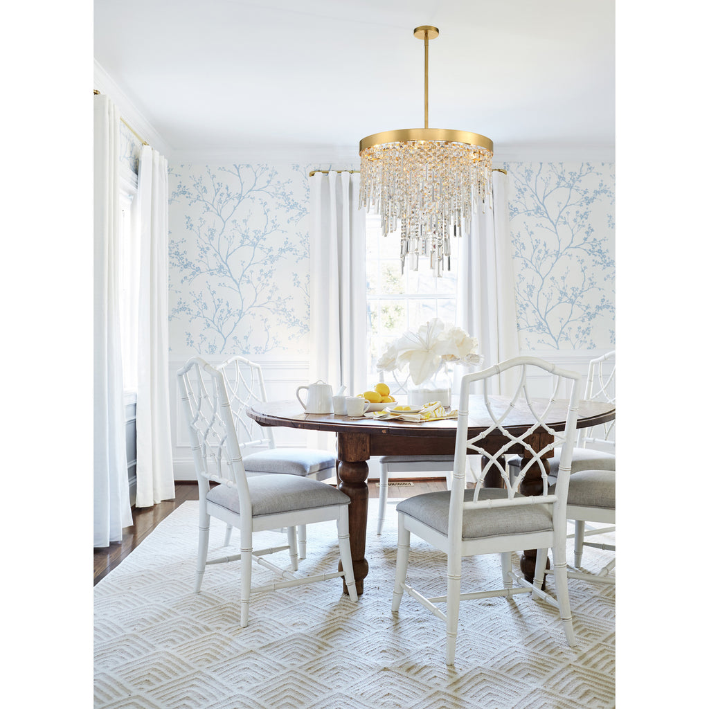 Crystorama Winfield 24'' Chandelier in Antique Gold - Lifestyle View
