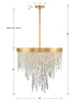 WIN-216-GA-CL-MWP Winfield 24'' Chandelier | Dimensions Image
