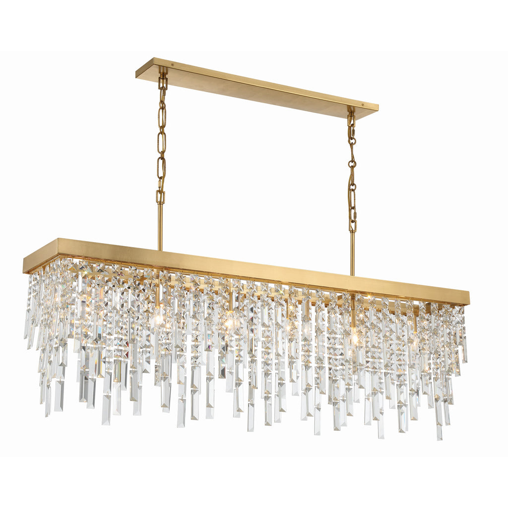 Crystorama Winfield 49'' Linear Chandelier in Antique Gold - Additional View