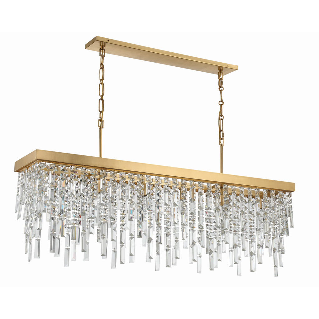 Crystorama Winfield 49'' Linear Chandelier in Antique Gold - Additional View