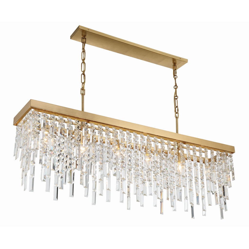 Crystorama Winfield 49'' Linear Chandelier in Antique Gold - Additional View