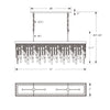 Crystorama Winfield 49'' Linear Chandelier - Product Dimensions