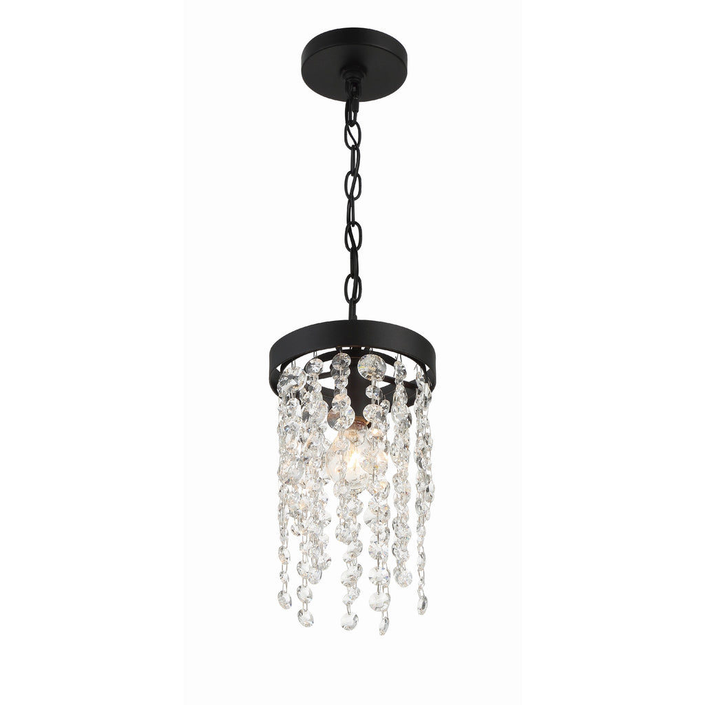 Crystorama Winham 7'' Pendant in Black Forged - Additional View