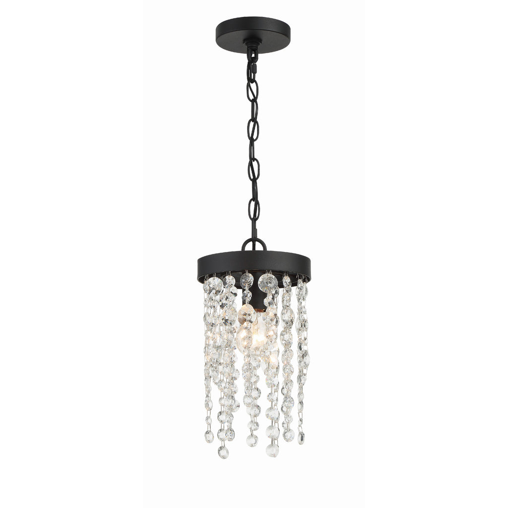 Crystorama Winham 7'' Pendant in Black Forged - Additional View