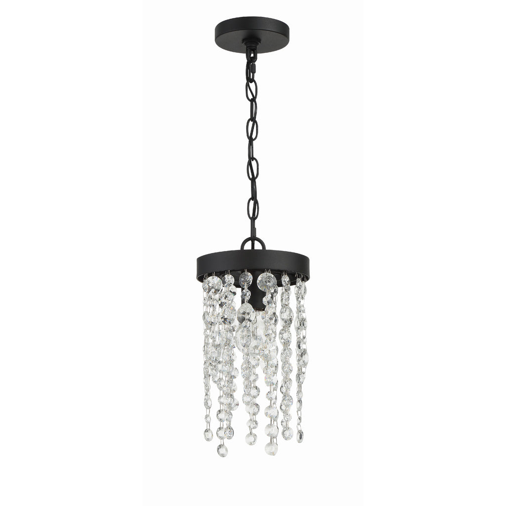 Crystorama Winham 7'' Pendant in Black Forged - Additional View