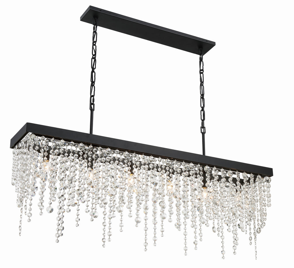 WIN-617-BF-CL-MWP Winham 6 Light Linear Chandelier | Alternate Image