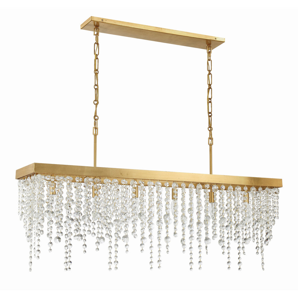 Crystorama Winham 49'' Linear Chandelier in Antique Gold - Additional View