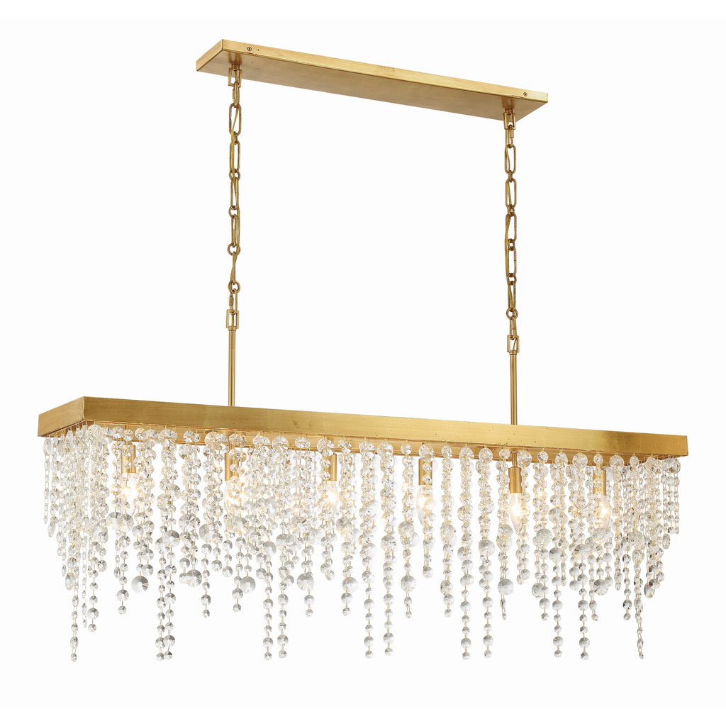 Crystorama Winham 49'' Linear Chandelier in Antique Gold - Additional View