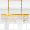 Crystorama Winham 49'' Linear Chandelier in Antique Gold - Lifestyle View