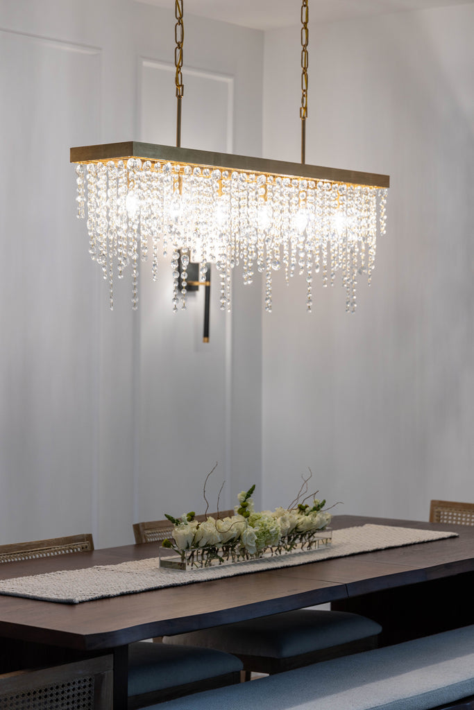 WIN-617-GA-CL-MWP Winham 6 Light Linear Chandelier | Lifestyle Image