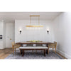 Crystorama Winham 49'' Linear Chandelier in Antique Gold - Lifestyle View