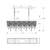 Crystorama Winham 49'' Linear Chandelier - Product Dimensions