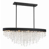 Crystorama Winham 36'' Linear Oval Chandelier in Black Forged - Additional View
