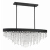 Crystorama Winham 36'' Linear Oval Chandelier in Black Forged - Additional View
