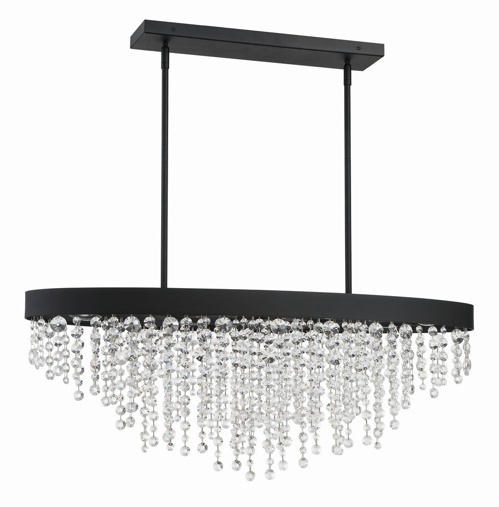 WIN-619-BF-CL-MWP Winham 8 Light Linear Oval Chandelier | Alternate Image