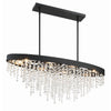 Crystorama Winham 36'' Linear Oval Chandelier in Black Forged - Additional View