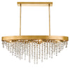 WIN-619-GA-CL-MWP Winham 8 Light Linear Oval Chandelier | Main Image