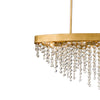 Crystorama Winham 36'' Linear Oval Chandelier in Antique Gold - Additional View