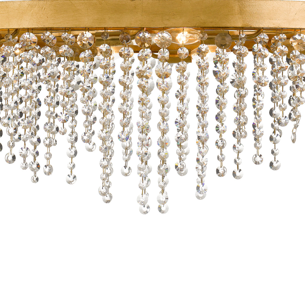 Crystorama Winham 36'' Linear Oval Chandelier in Antique Gold - Additional View