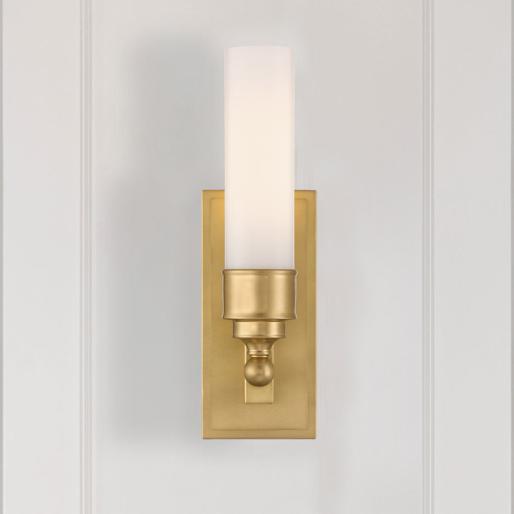 WLX-301-AG Wilcox 4.75'' LED Sconce | Lifestyle Image