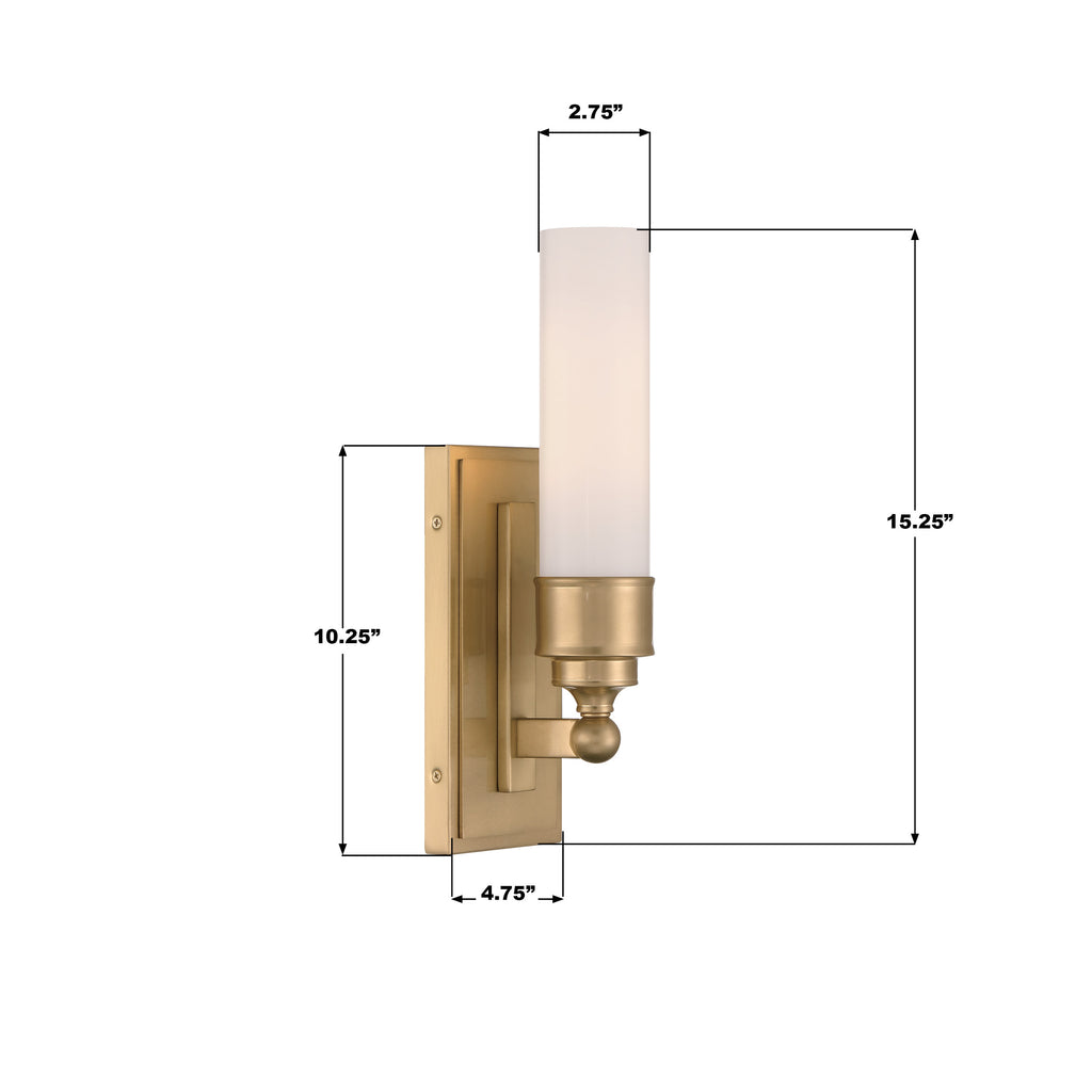WLX-301-AG Wilcox 4.75'' LED Sconce | Dimensions Image