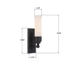 WLX-301-MK Wilcox 4.75'' LED Sconce | Dimensions Image