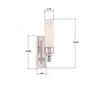 WLX-301-PN Wilcox 4.75'' LED Sconce | Dimensions Image