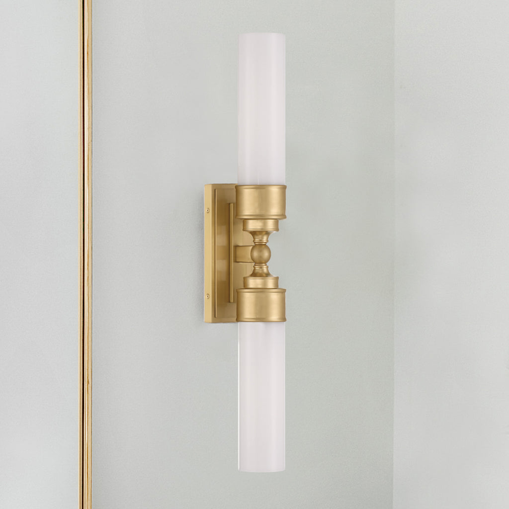 WLX-302-AG Wilcox 2 Light Sconce | Lifestyle Image
