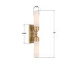 WLX-302-AG Wilcox 2 Light Sconce | Dimensions Image