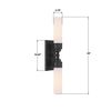 WLX-302-MK Wilcox 2 Light Sconce | Dimensions Image