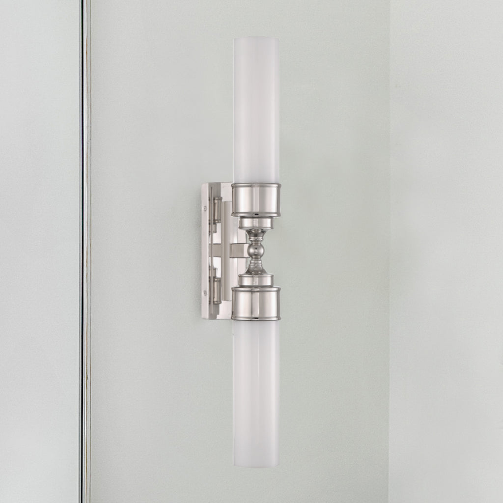 WLX-302-PN Wilcox 2 Light Sconce | Lifestyle Image