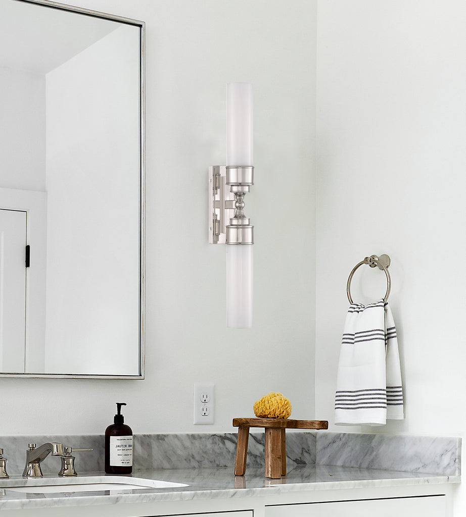 WLX-302-PN Wilcox 2 Light Sconce | Lifestyle Image