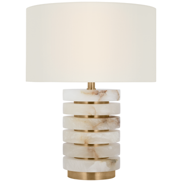 Alabaster and Hand-Rubbed Antique Brass