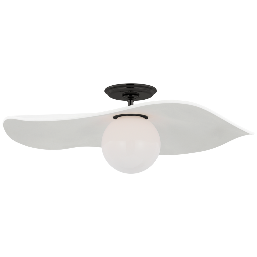 WS4040BZWHT Windsor Smith Mahalo 1 Light Semi Flush Mount | Main Image