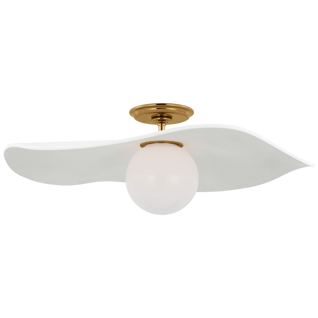 WS4040HABWHT Windsor Smith Mahalo 1 Light Semi Flush Mount | Main Image