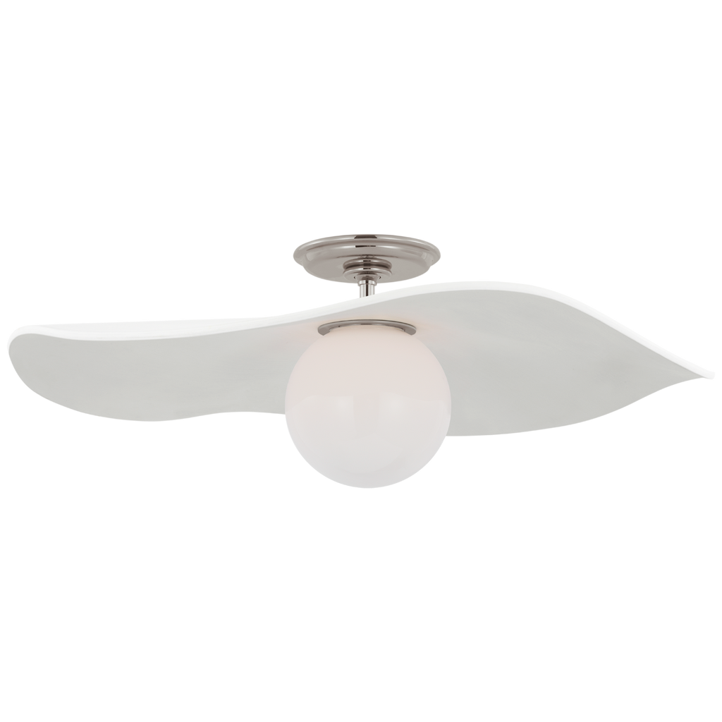 WS4040PNWHT Windsor Smith Mahalo 1 Light Semi Flush Mount | Main Image
