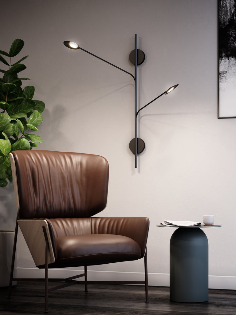 WS90102-BK Ryan Pauly Rotaire 1 Light Sconce | Lifestyle Image