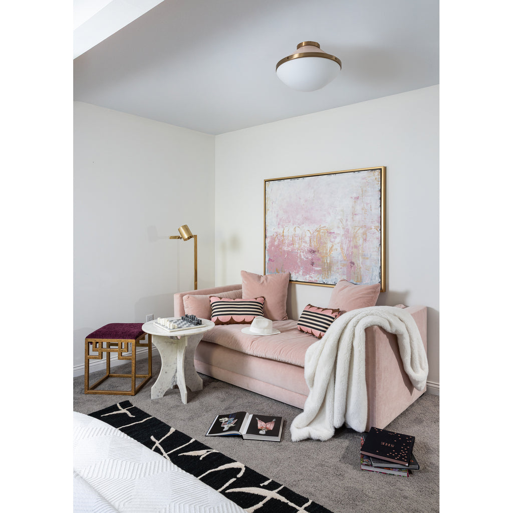Crystorama Xander 12.25'' Flush Mount in Vibrant Gold - Lifestyle View