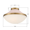 XAN-8002-VG-BH Xander 16.25'' Flush Mount | Dimensions Image
