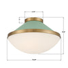 XAN-8002-VG-GR Xander 16.25'' Flush Mount | Dimensions Image