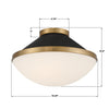 XAN-8002-VG-MK Xander 16.25'' Flush Mount | Dimensions Image