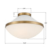 XAN-8002-VG-WH Xander 16.25'' Flush Mount | Dimensions Image