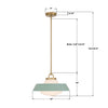 XAN-8006-VG-GR Xander 16'' Pendant | Dimensions Image