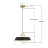 XAN-8006-VG-MK Xander 16'' Pendant | Dimensions Image