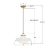 XAN-8006-VG-WH Xander 16'' Pendant | Dimensions Image